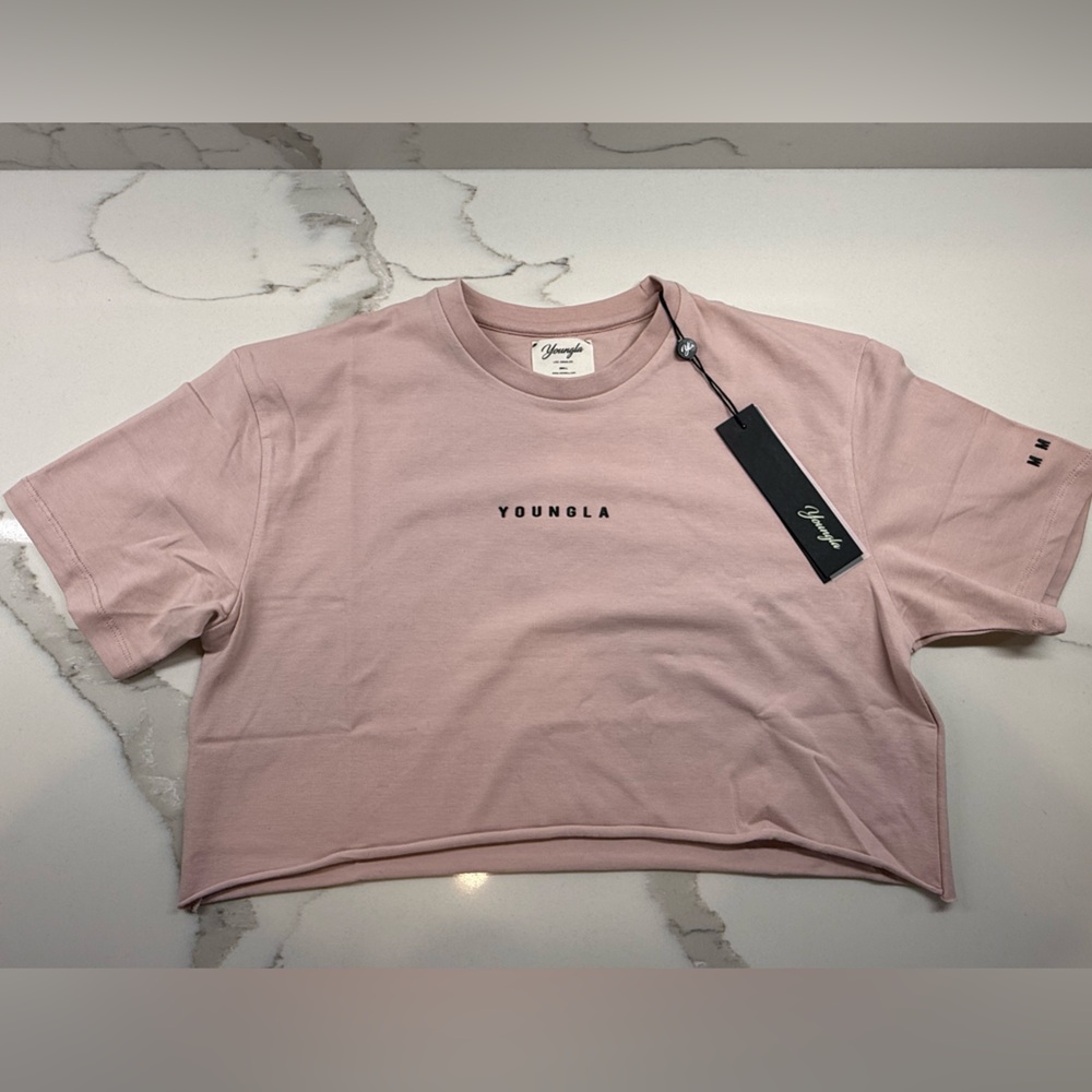 Youngla Women’s Pink Logo Cropped T-Shirt